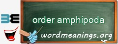 WordMeaning blackboard for order amphipoda